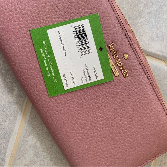 KATE SPADE JACKSON STREET LACEY WALLET DUSTY PEONY - Picture 5 of 8